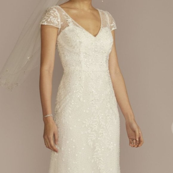 Melissa Sweet | Dresses | Melissa Sweet Cap Sleeve Wedding Dress | Poshmark